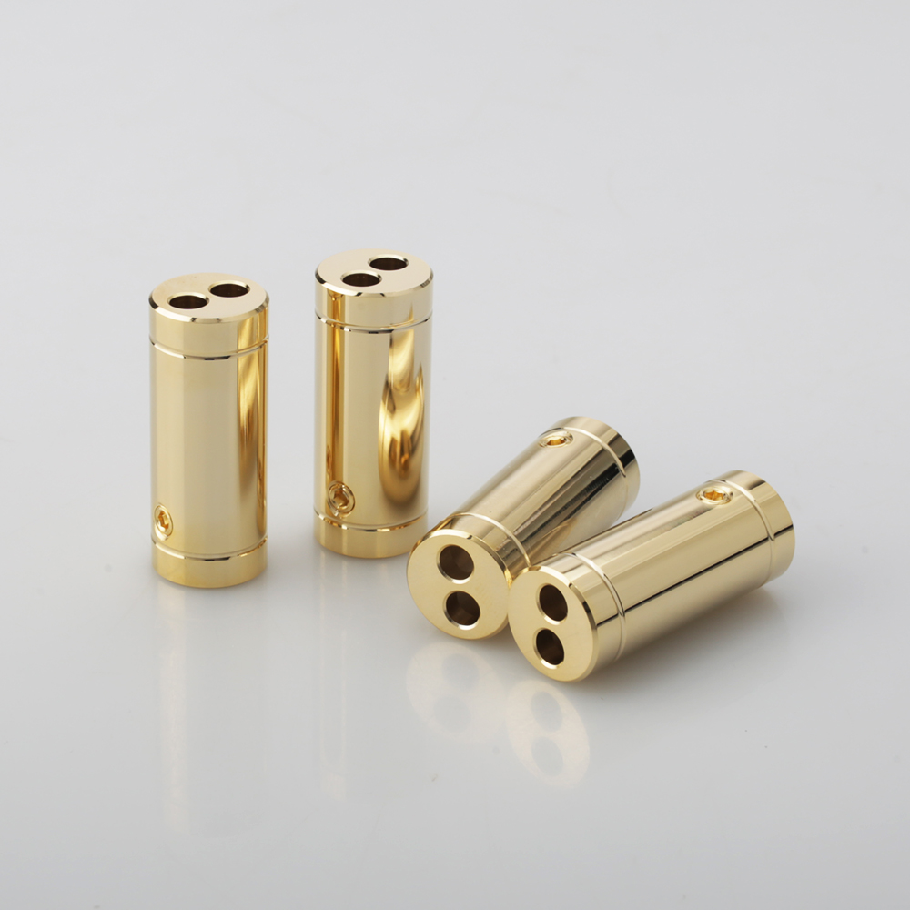4 pcs Chrome/Gold Plated Speak - Audio Splitter Y recension och pris