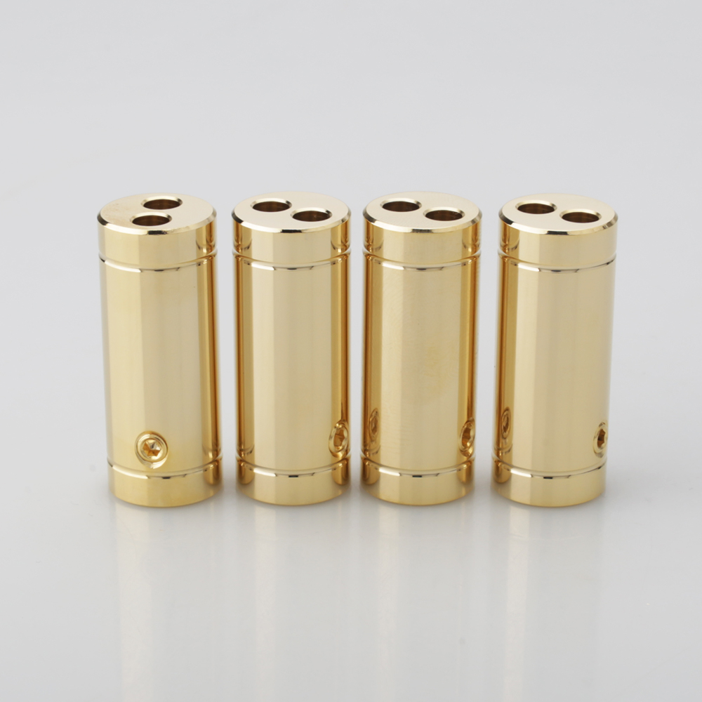 4 pcs Chrome/Gold Plated Speak - Audio Splitter Y recension och pris