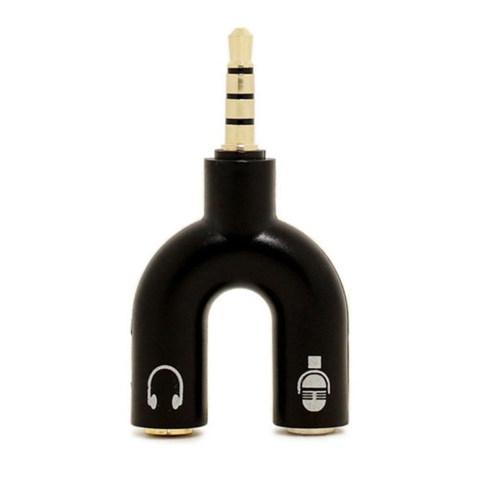 1PC Dual 3.5MM U Type Adapter  - Earphone Splitter Jack recension och pris