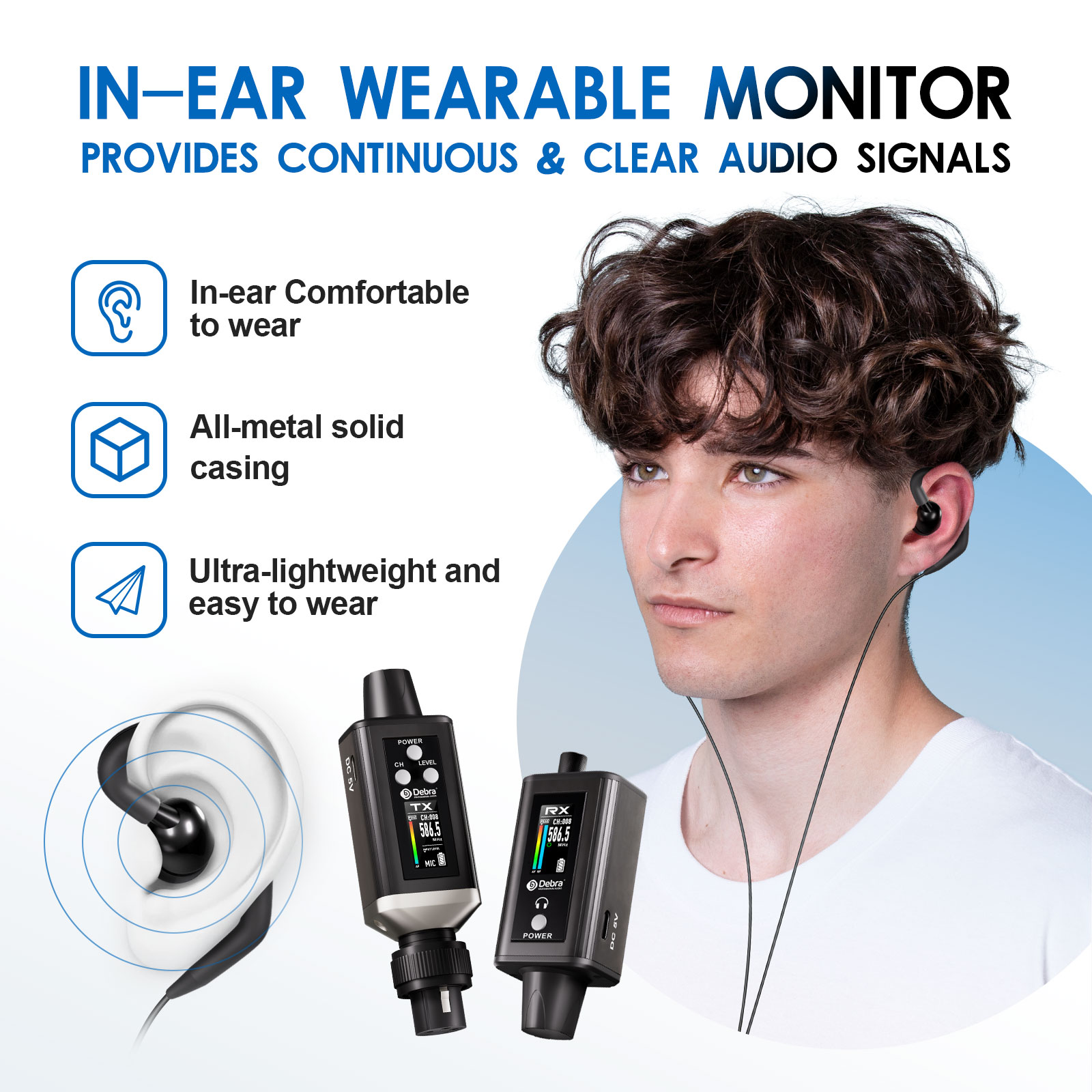 Debra Audio UHF Stereo IEM EMX - In Ear Monitor Iem recension och pris